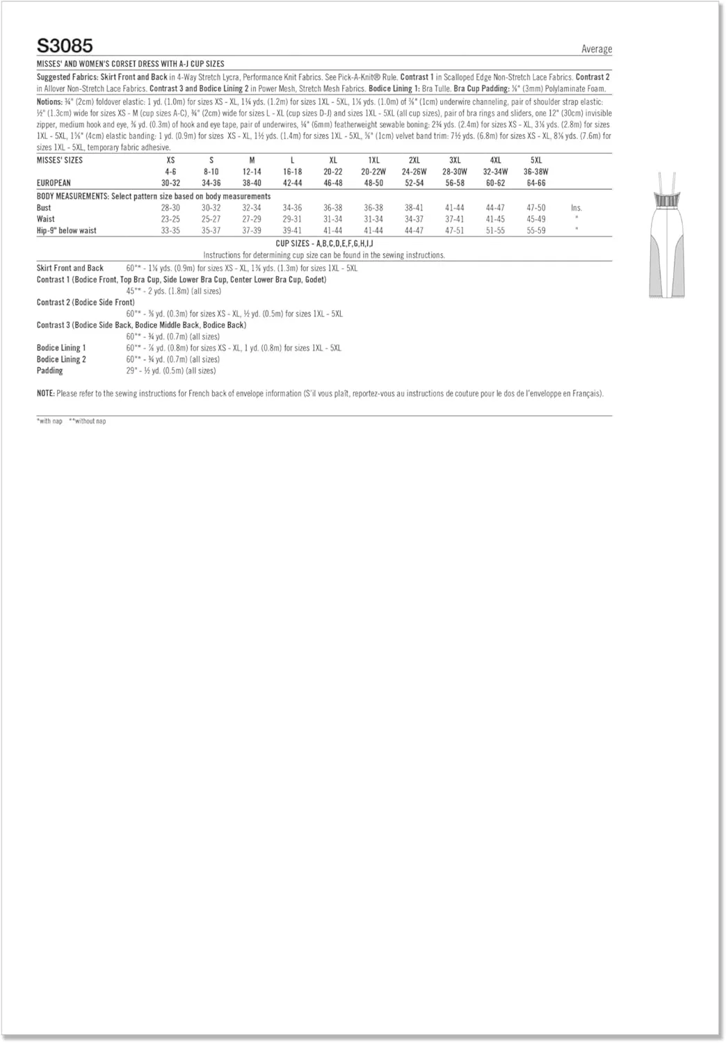 الگوی خیاطی سیمپلیسیتی SS3085BB لباس کرست زنانه و دخترانه توسط Madalynne Intimates BB (1X-5X)