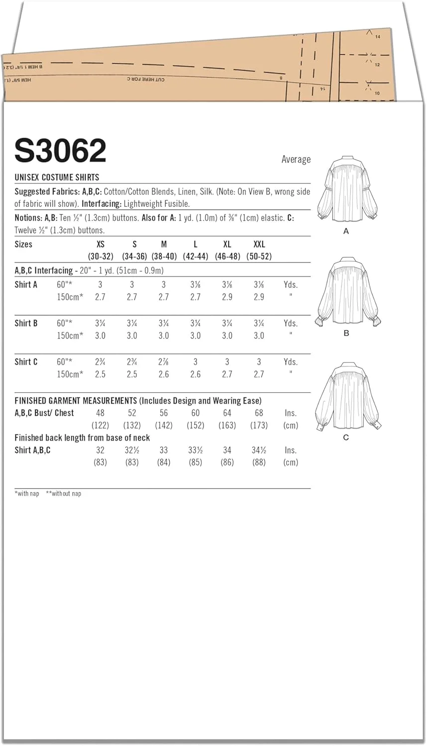 الگوی خیاطی SIMPLICITY SS3062A پیراهن های یونی‌سکس لباس توسط Scissor IMP Workshop A (XS-S-M-L-XL-XXL)