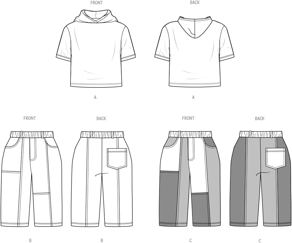 الگوی خیاطی سیمپلیسیتی SS3013A تی شرت کلاه دار و شلوار جین بچگانه A (1/2-1-2-3-4) الگوی خیاطی سیمپلیسیتی SS3013A تی شرت کلاه دار و شلوار جین بچگانه A (1/2-1-2-3-4)