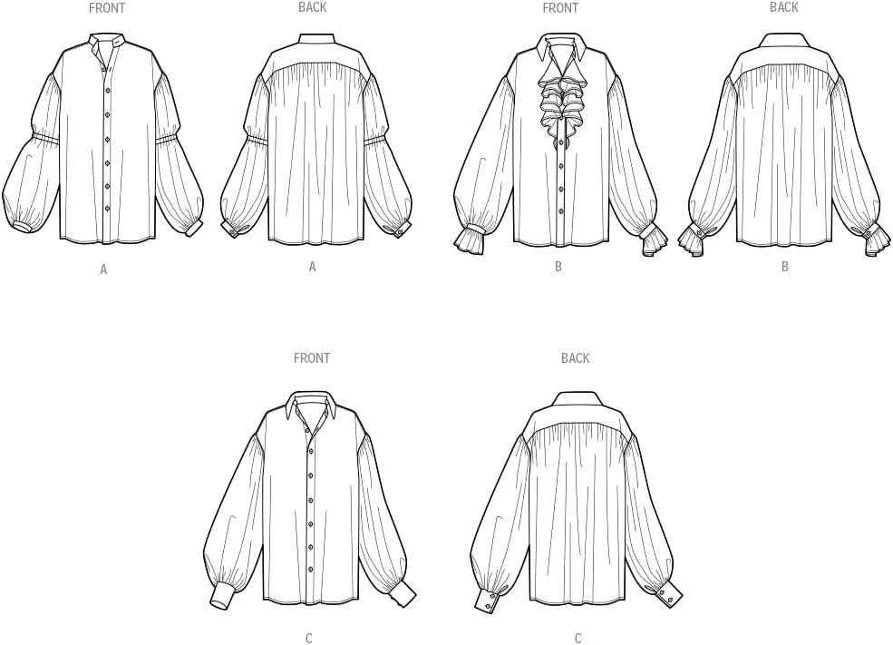 الگوی خیاطی SIMPLICITY SS3062A پیراهن های یونی‌سکس لباس توسط Scissor IMP Workshop A (XS-S-M-L-XL-XXL)