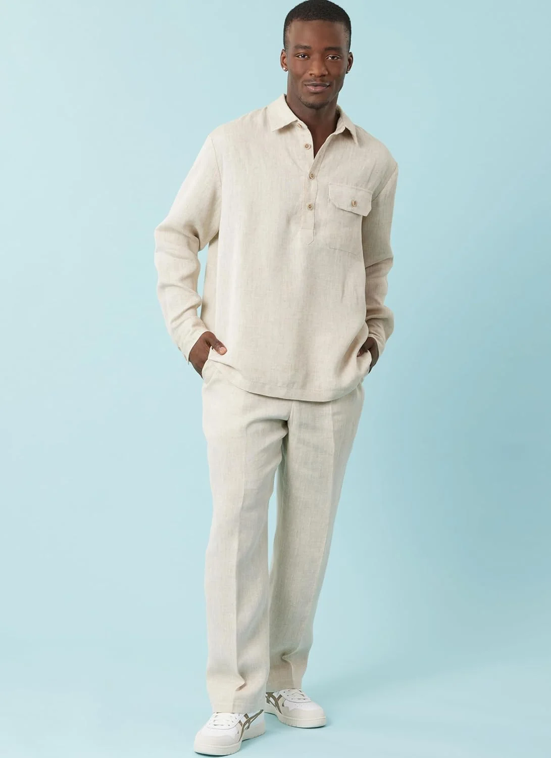 الگوی خیاطی مردانه SIMPLICITY مدل SS3076BB شامل تاپ، شلوارک و شلوار سایز BB (44-46-48-50-52) الگوی خیاطی مردانه SIMPLICITY مدل SS3076BB شامل تاپ، شلوارک و شلوار سایز BB (44-46-48-50-52)