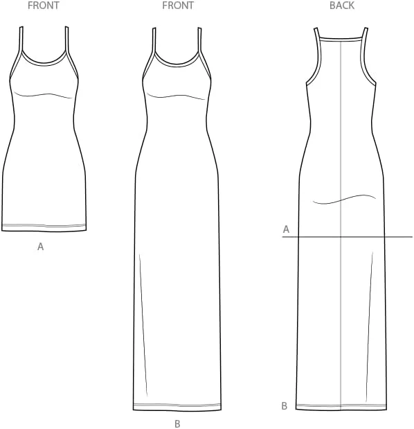الگوی خیاطی SIMPLICITY SS3064AA لباس بافتنی زنانه در دو قد مختلف توسط Mimi G Style AA (10-12-14-16-18)