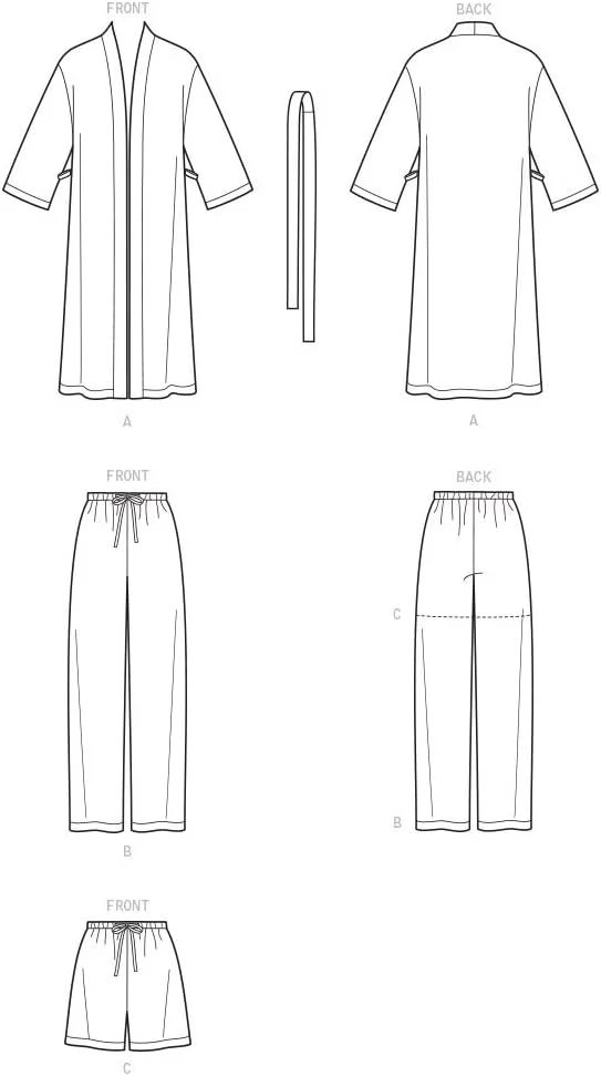 الگوی خیاطی سادگی S9131 لباس خواب унисекс، متنوع، BB (XL-XXL-XXXL)