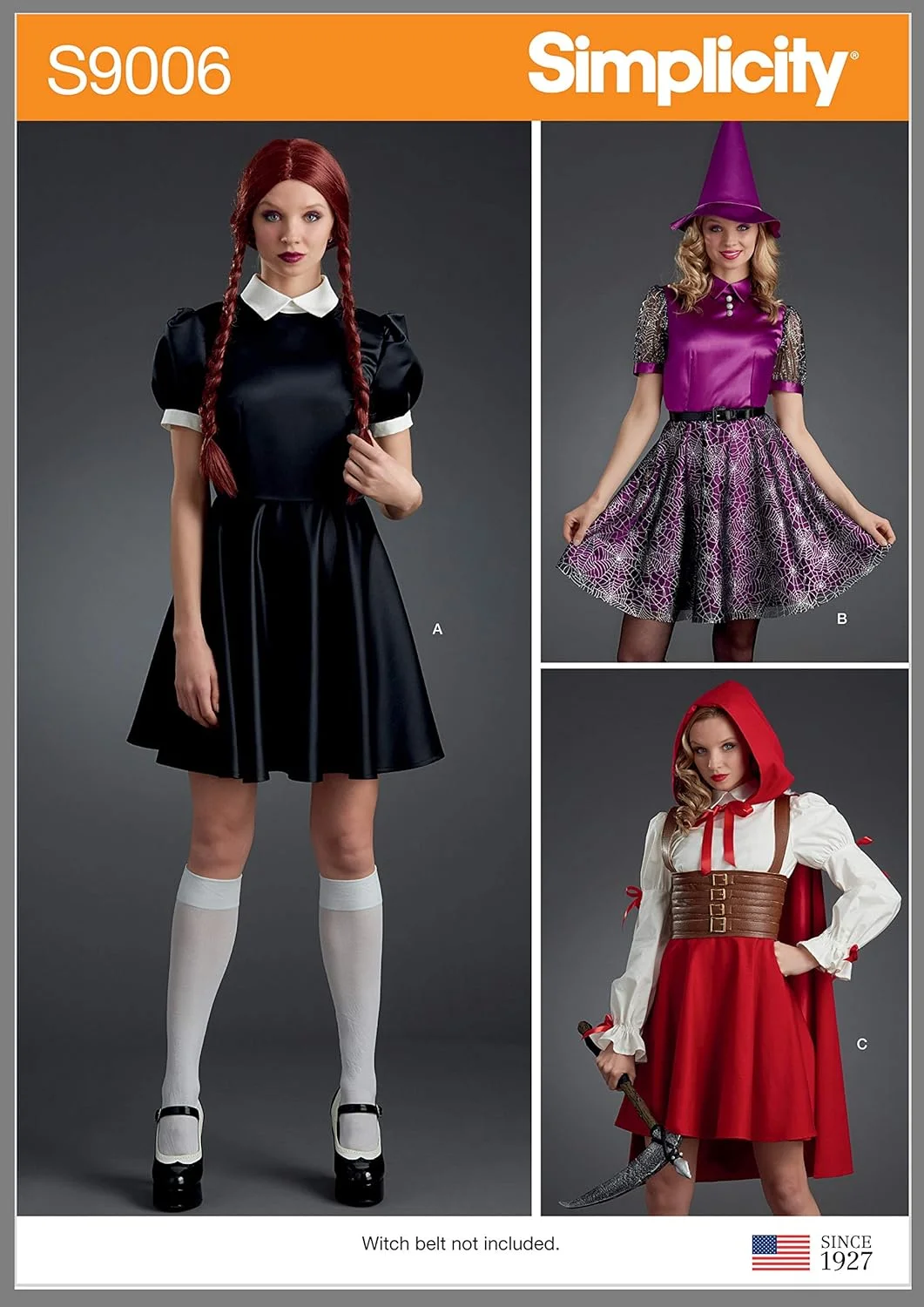 الگوی خیاطی سادگی S9006 لباس های هالووین زنانه، کاغذی، سفید، متنوع