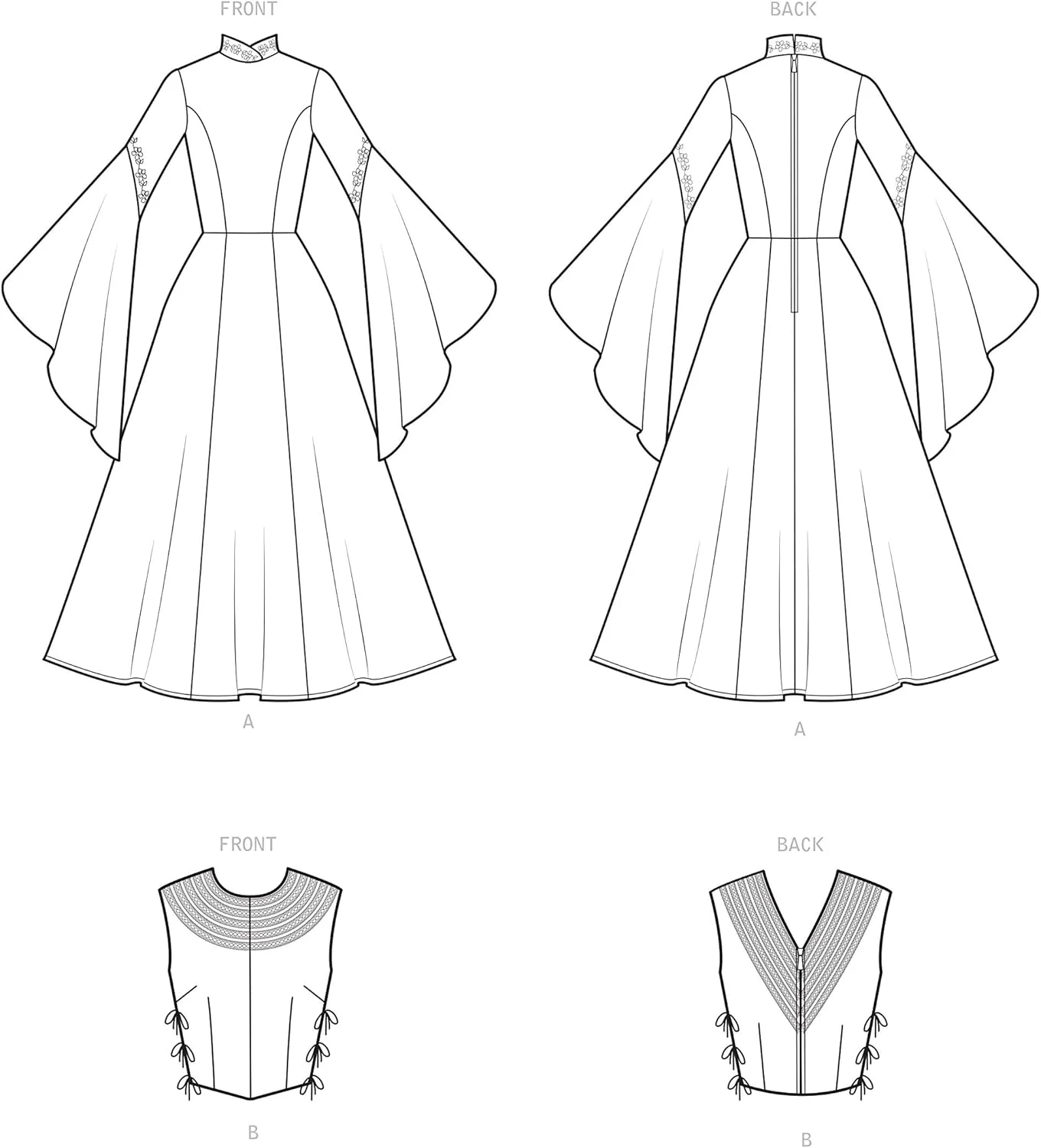 الگوی خیاطی سیمپلیسیتی S9089 لباس فانتزی زنانه، سایز 14-16-18-20-22، R5