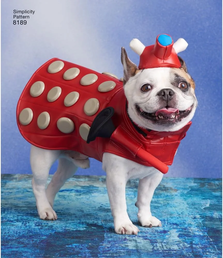 الگوی سادگی 8189 لباس سگ در سه سایز، کاغذی، سفید، 22 x 15 x 1 سانتی متر