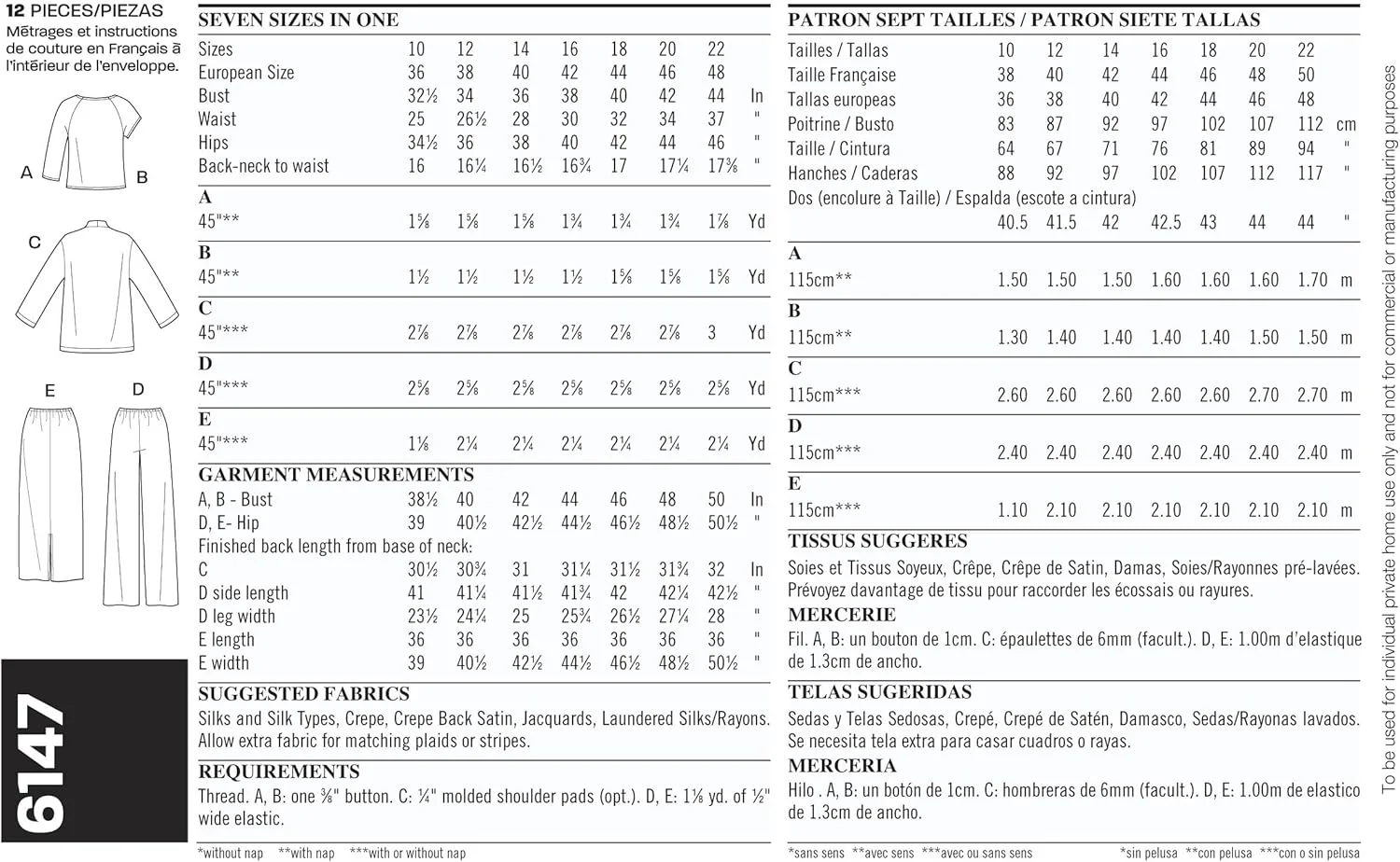 الگوی خیاطی نیو لوک سیمپلیسی 6147 مدل لباس های جداگانه زنانه، سایز A (NB-S-M-L)