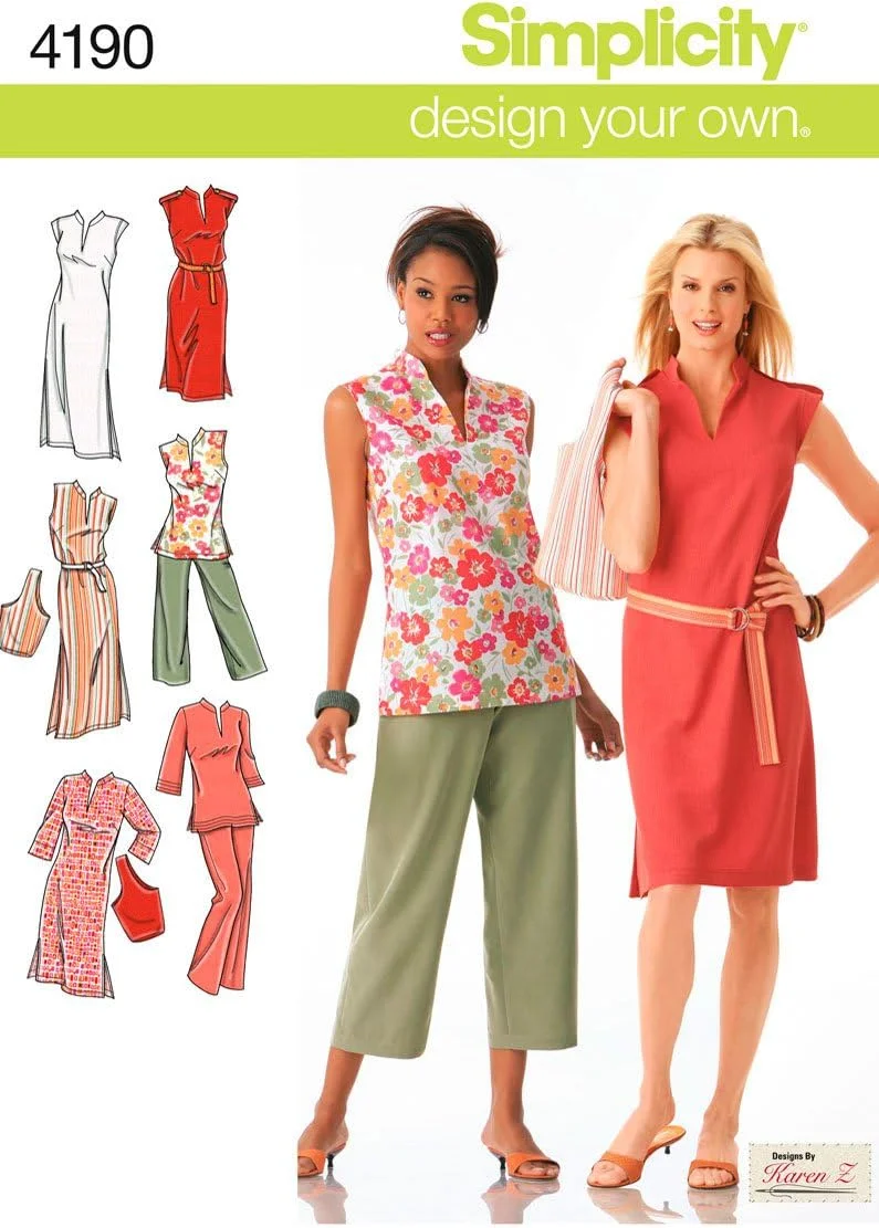 الگوی خیاطی سادگی 4190 زنانه/سایز بزرگ لباس ورزشی، AA (10-12-14-16-18)