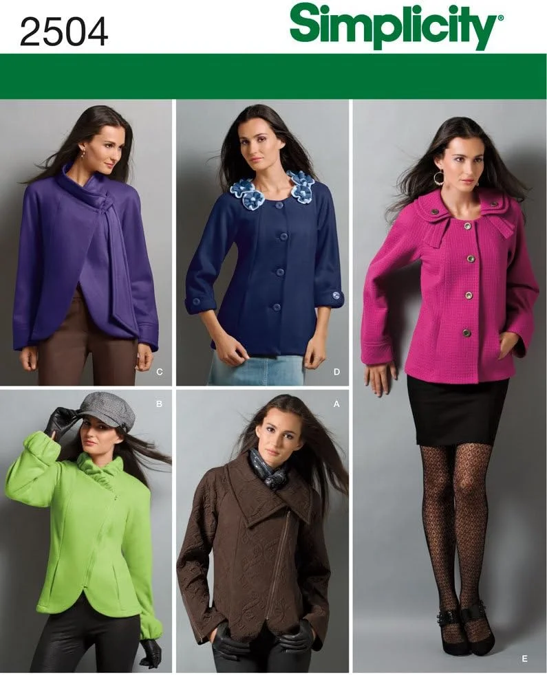 الگوی خیاطی سادگی 2504 برای کت های زنانه، K5 (8-10-12-14-16)