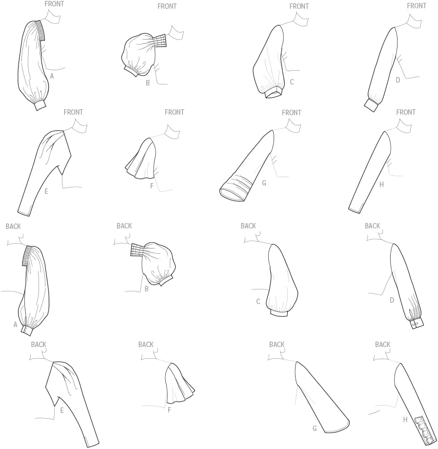 الگوی سادگی 8506 A (10-12-14-16-18-20-22) مجموعه آستین های قدیمی زنانه، کاغذی، سفید، 22 x 15 x 1 سانتی متر