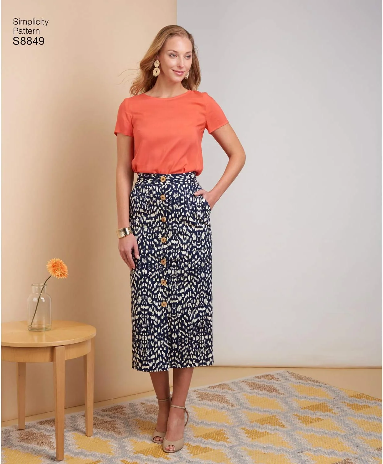 الگوهای خیاطی لباس، تاپ، ژاکت و دامن زنانه Simplicity S8849، سایزهای 16-24