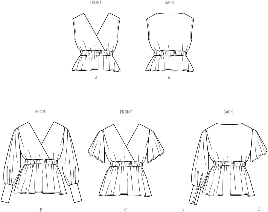 الگوی خیاطی تاپ زنانه سیمپلیسیتی، چند رنگ