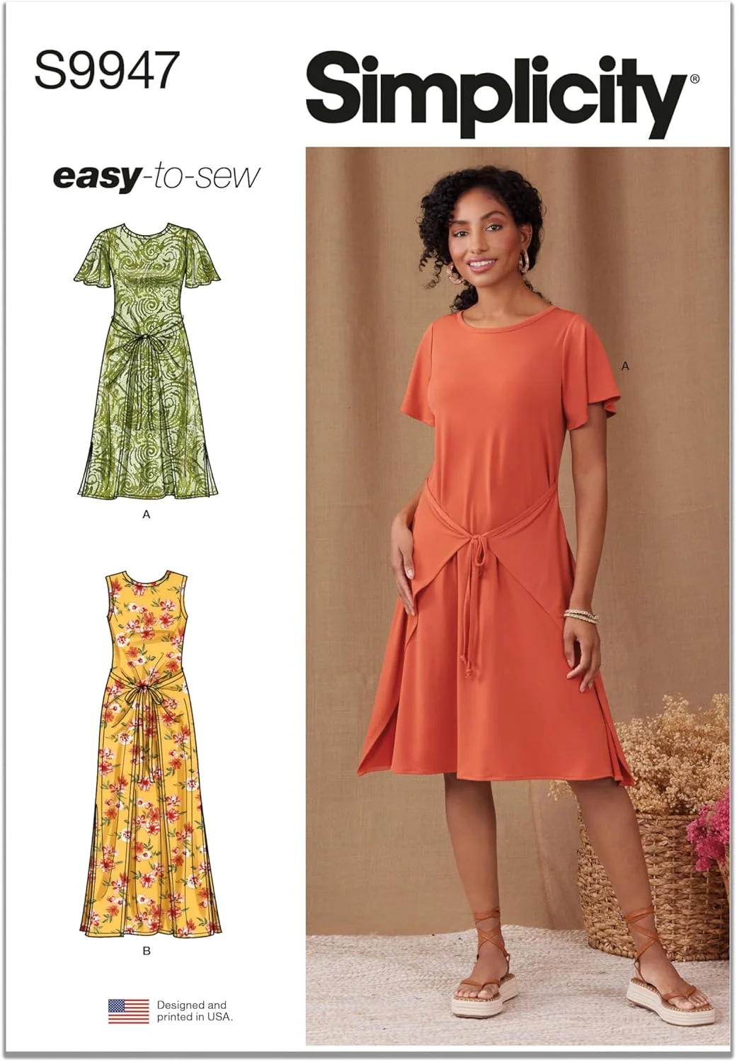 الگوی خیاطی لباس زنانه سادگی، چند رنگ