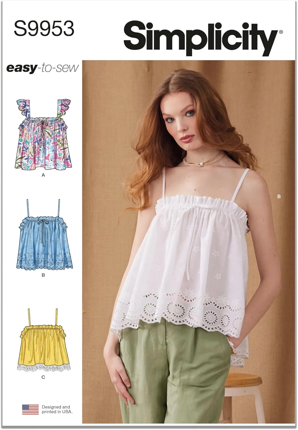 الگوی خیاطی تاپ زنانه سادگی MISSES، چند رنگ