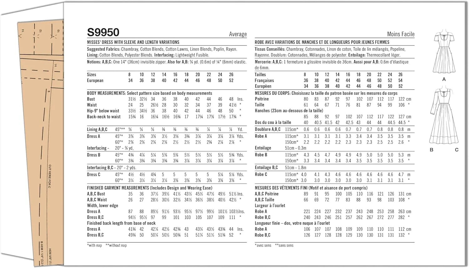 الگوی خیاطی لباس زنانه سادگی، چند رنگ