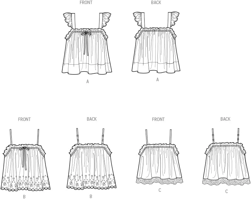 الگوی خیاطی تاپ زنانه سادگی MISSES، چند رنگ
