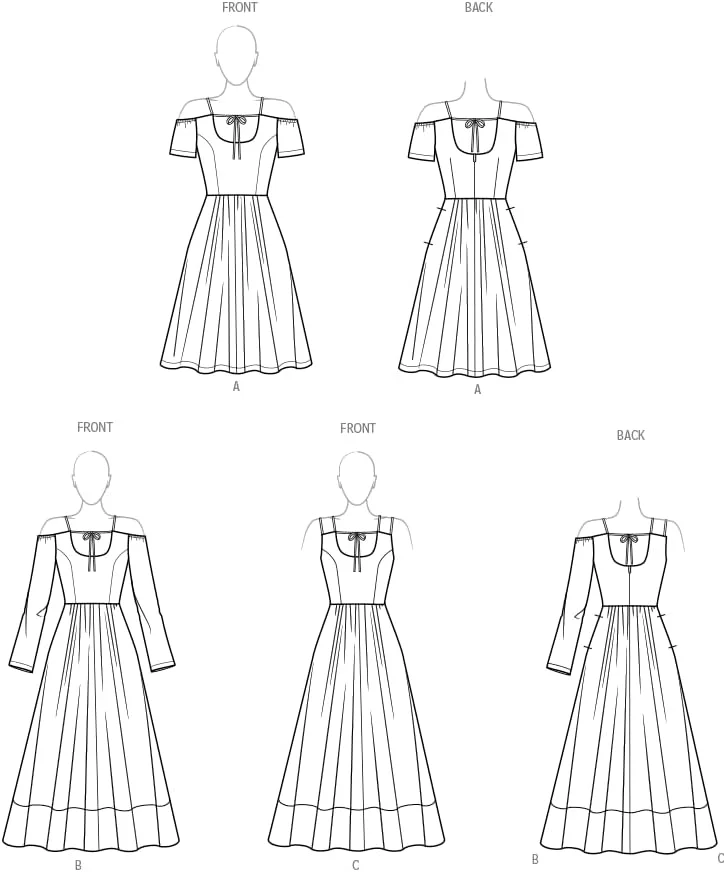 الگوی خیاطی لباس زنانه سادگی، چند رنگ