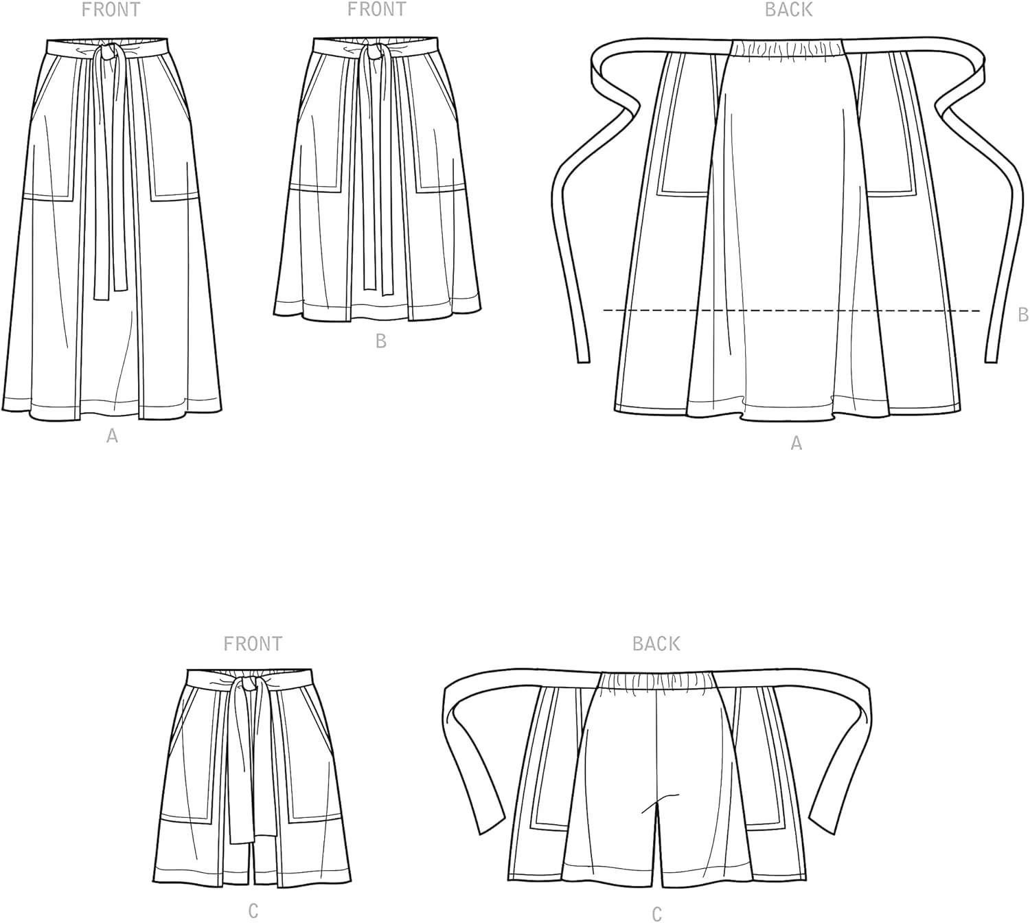 الگوی خیاطی دامن شلواری و دامن کشی سادگی، کد S9335، سایزهای 6-8-10-12-14، چند رنگ