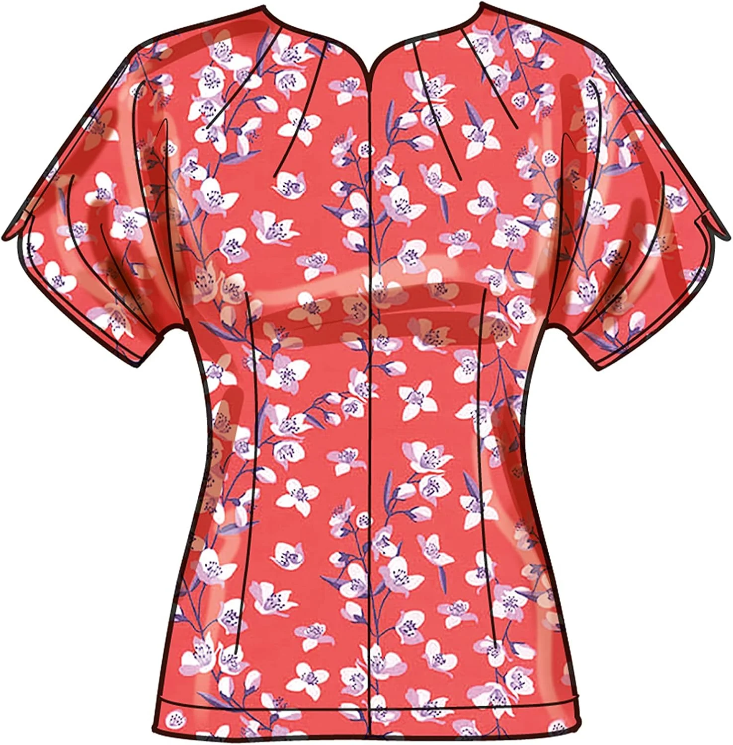 الگوی خیاطی تاپ زنانه سادگی، 2 تکه چند رنگ الگوی خیاطی تاپ زنانه سادگی، 2 تکه چند رنگ