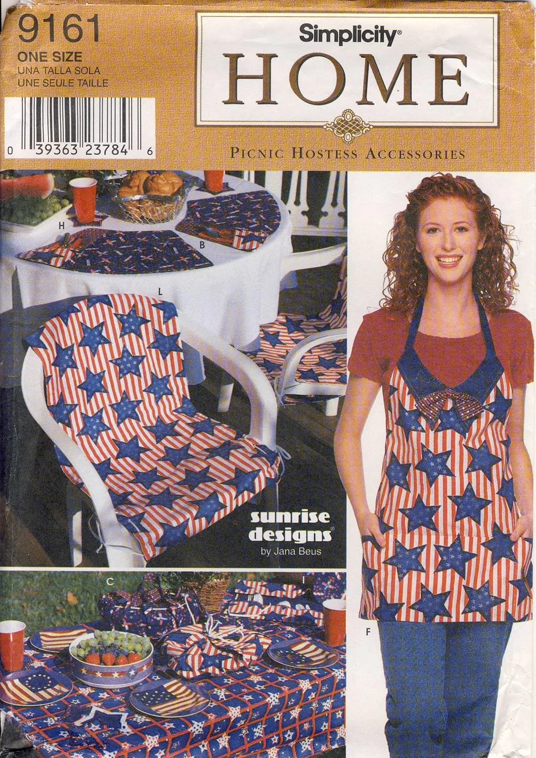 الگوی خیاطی خانگی سادگی 9161 - مناسب برای دوخت - لوازم جانبی میزبان پیک نیک - حمل کننده های قابلمه و کیک، نگهدارنده های بشقاب کاغذی، دستمال سفره و ظروف، پیش بند، دستکش فر، رومیزی، صندلی دو رو