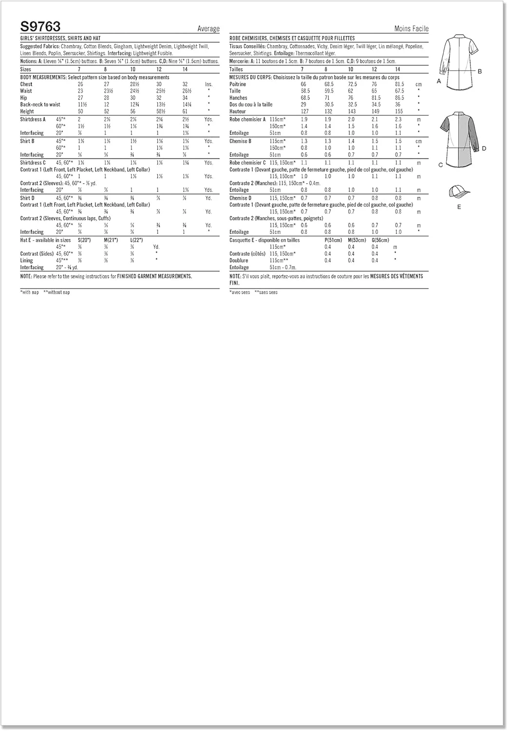 الگوی خیاطی لباس دخترانه سادگی پلاس، 2 تکه چند رنگ