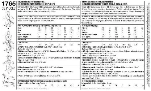 الگوهای خیاطی لباس دایناسور کودک و سگ Simplicity 1765، سایزهای کودک 3-8 و سایزهای سگ S-L