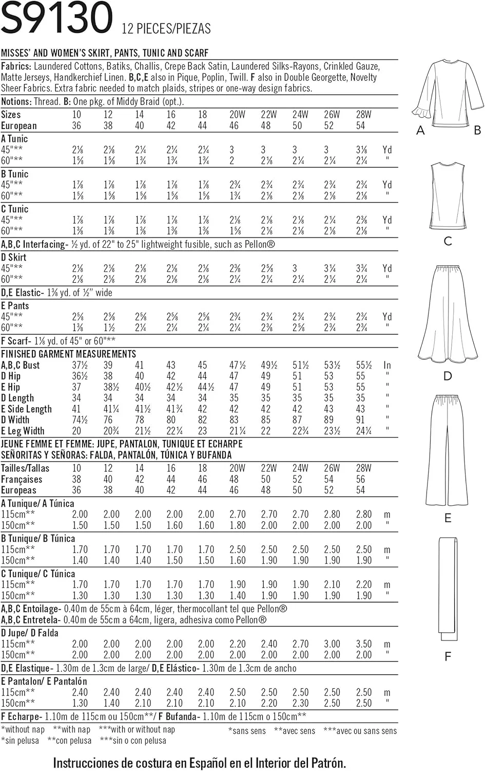 الگوی سادگی SIMPLICITY CREATIVE CORP سایزهای 10-12-14-1، متنوع