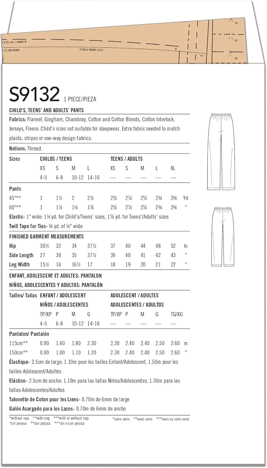 الگوی خیاطی سیمپلیسیتی کریتیو کورپ در سایزهای L/XS-XL