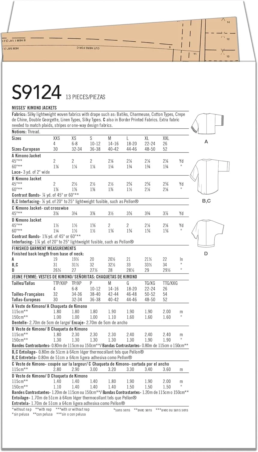 الگوی سادگی XXS-XS-S-M از شرکت SIMPLICITY CREATIVE CORP، متنوع