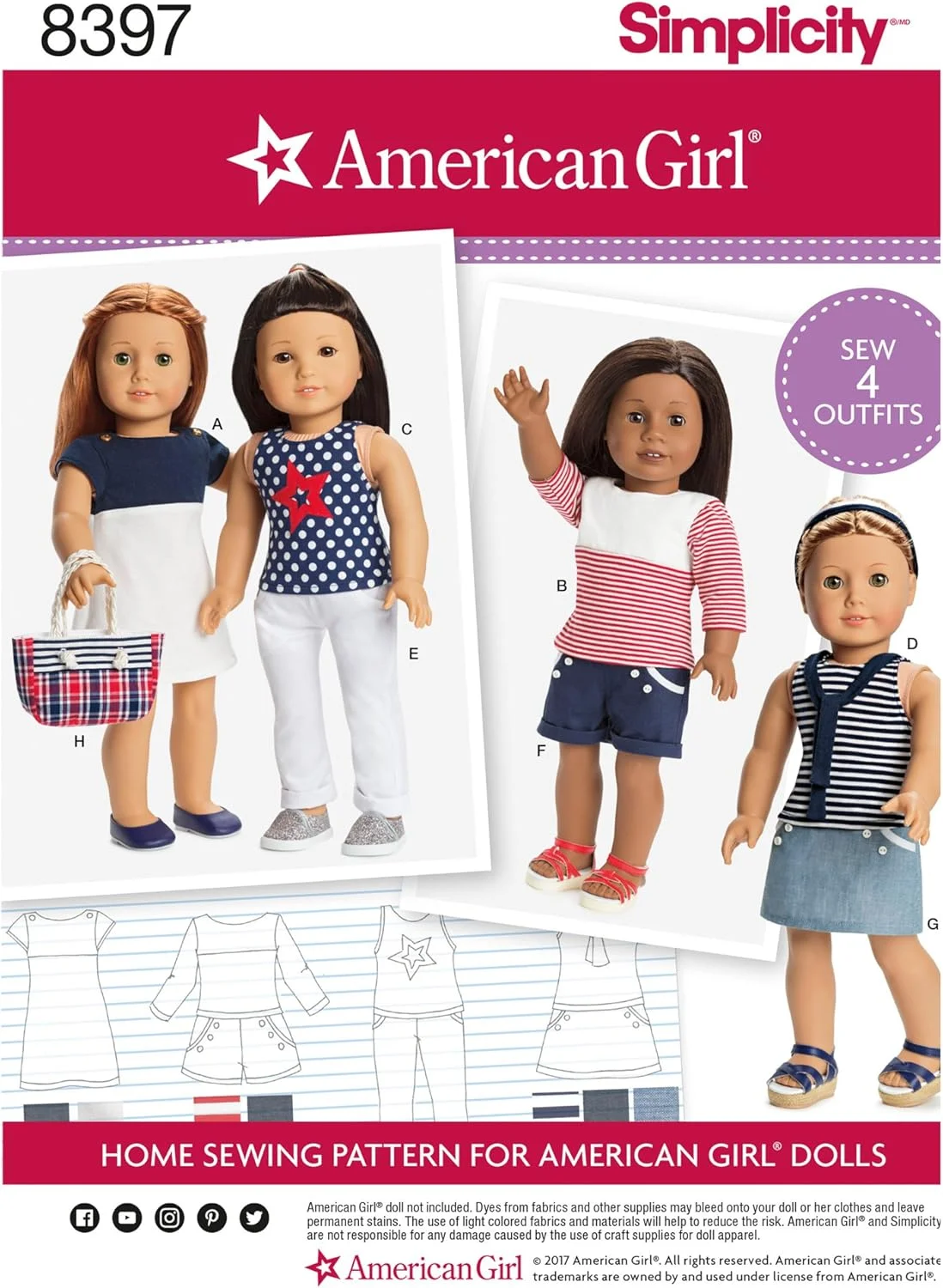 الگوهای خلاقانه سادگی US8397OS الگوی خیاطی صنایع دستی