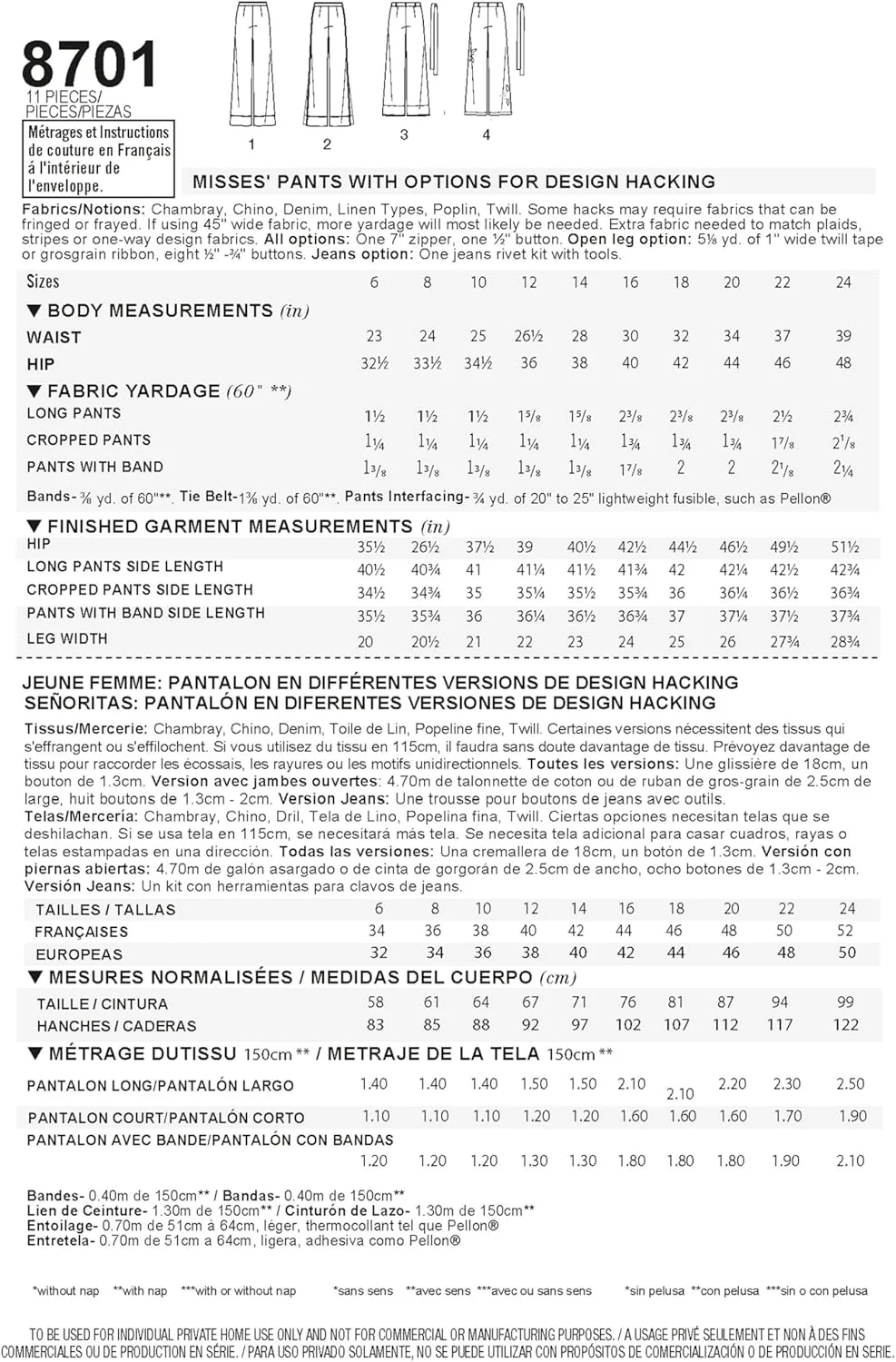الگوی خیاطی سادگی کریتیو کورپ سایز 6-8-10-12، 6-8-10-12-14