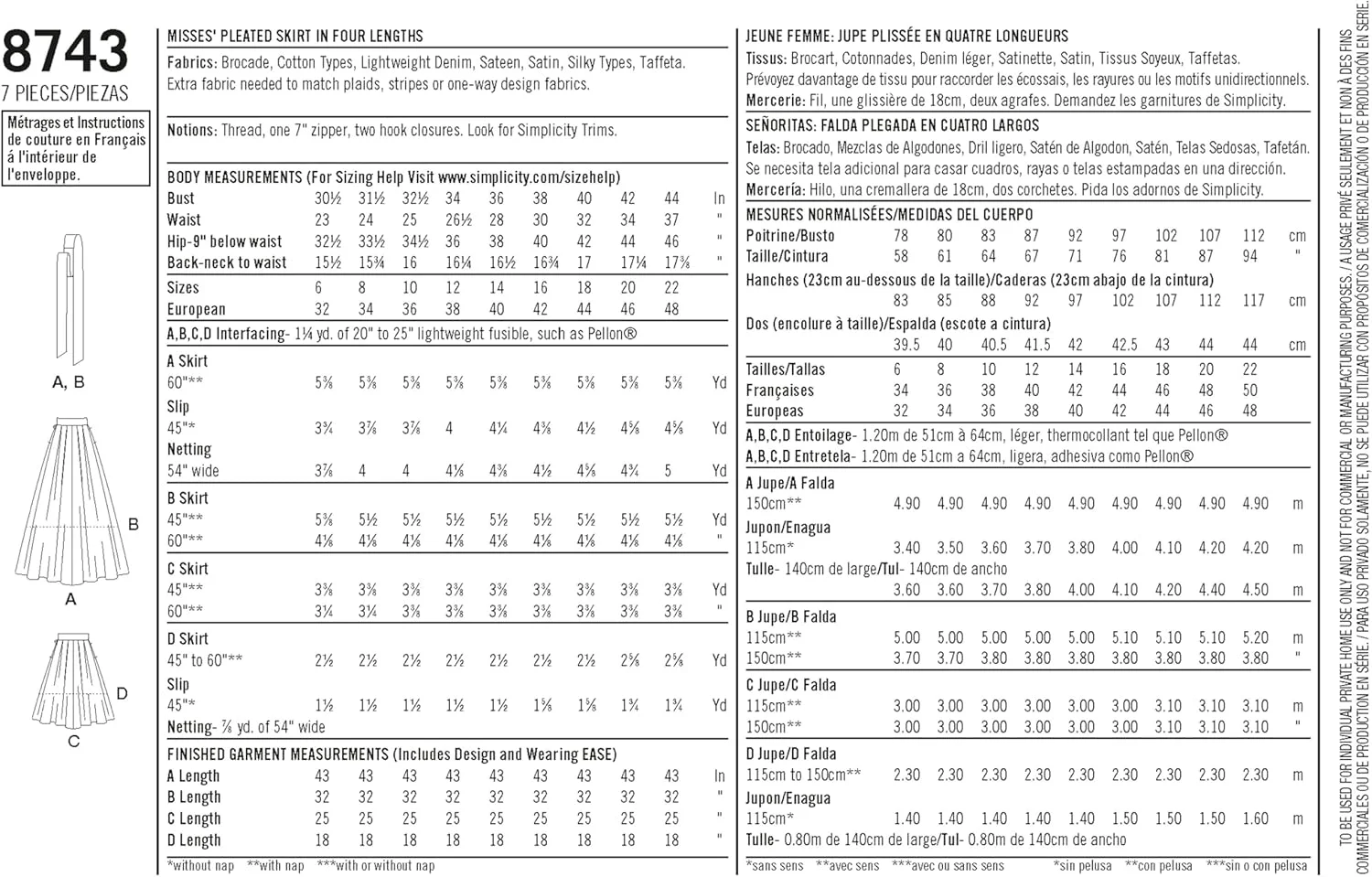 الگوی خیاطی سیمپلیسیتی کریتیو کورپ سایز 6-8-10-12، 6-8-10-12-14