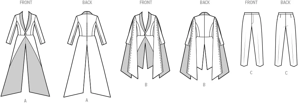 الگوی خیاطی لباس مردانه/پسرانه سادگی، چند رنگ