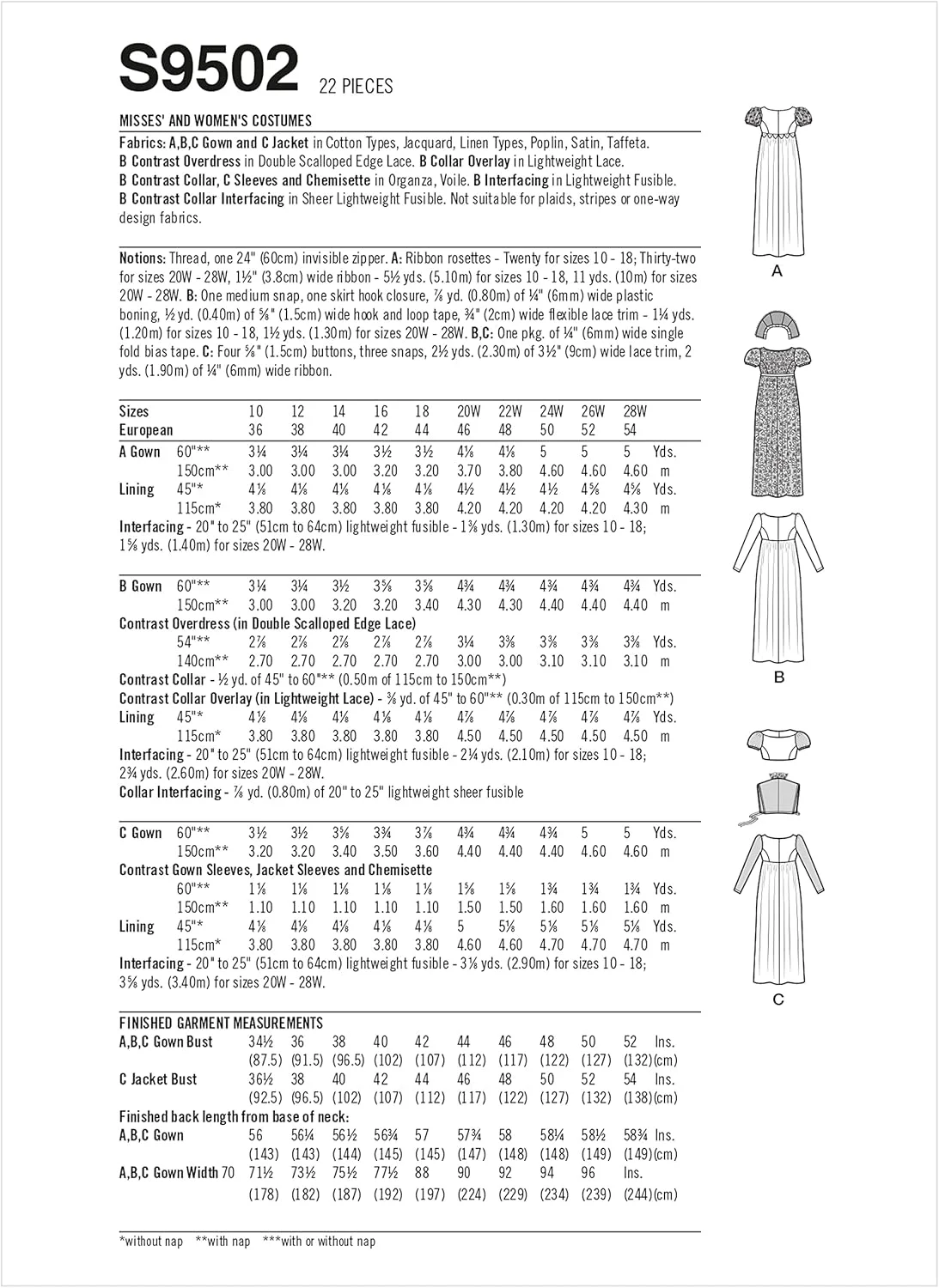 الگوی خیاطی لباس زنانه سادگی، کد S9502، سایزهای 20W-22W-24W-26W-28W، چند رنگ