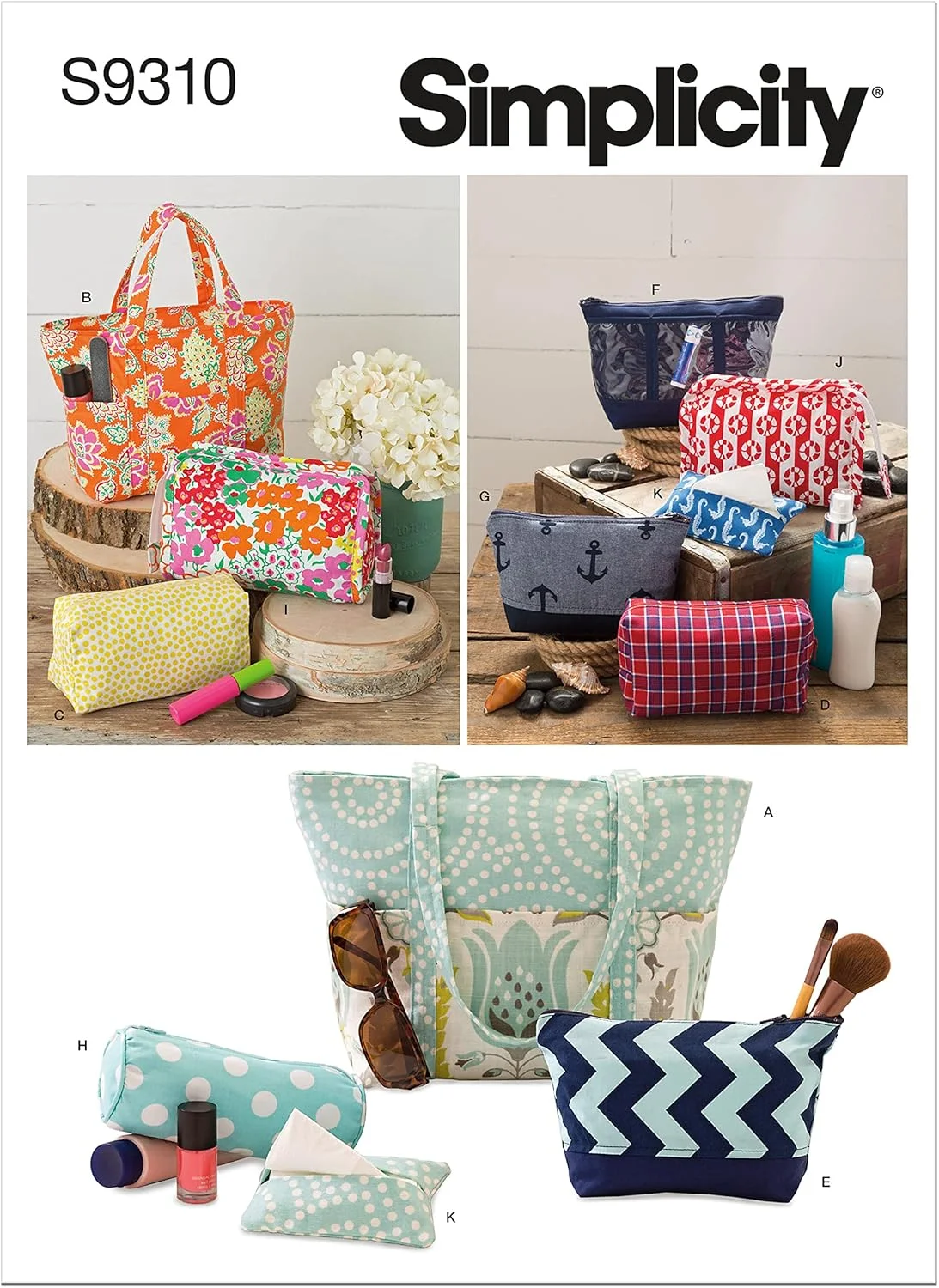 سادگی، بسته کیف لوازم آرایشی متنوع، الگوی خیاطی کد 9310، یک سایز، سفید سادگی، بسته کیف لوازم آرایشی متنوع، الگوی خیاطی کد 9310، یک سایز، سفید