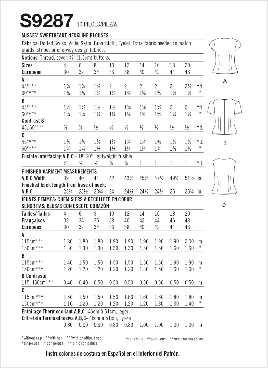 الگوی خیاطی لباس سیمپلیسیتی، سایز D5 (12-14-16-18-20)، سفید