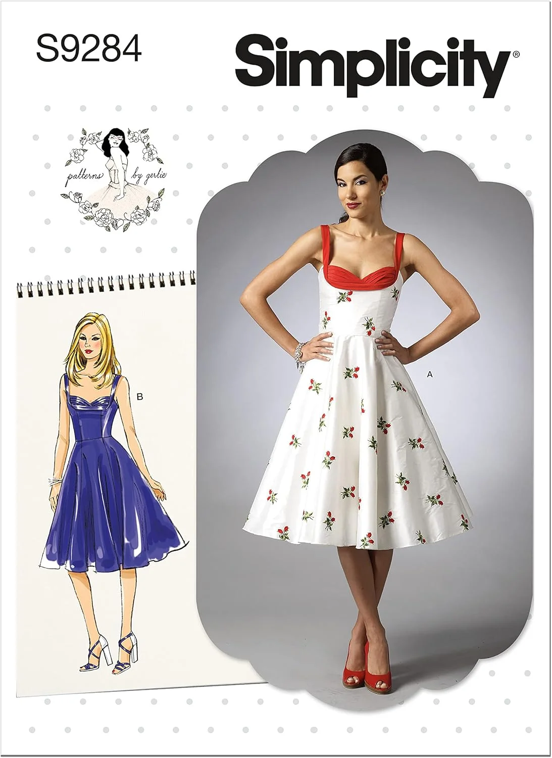 الگوی خیاطی لباس سیمپلیسیتی، سایز D5 (12-14-16-18-20)، سفید الگوی خیاطی لباس سیمپلیسیتی، سایز D5 (12-14-16-18-20)، سفید