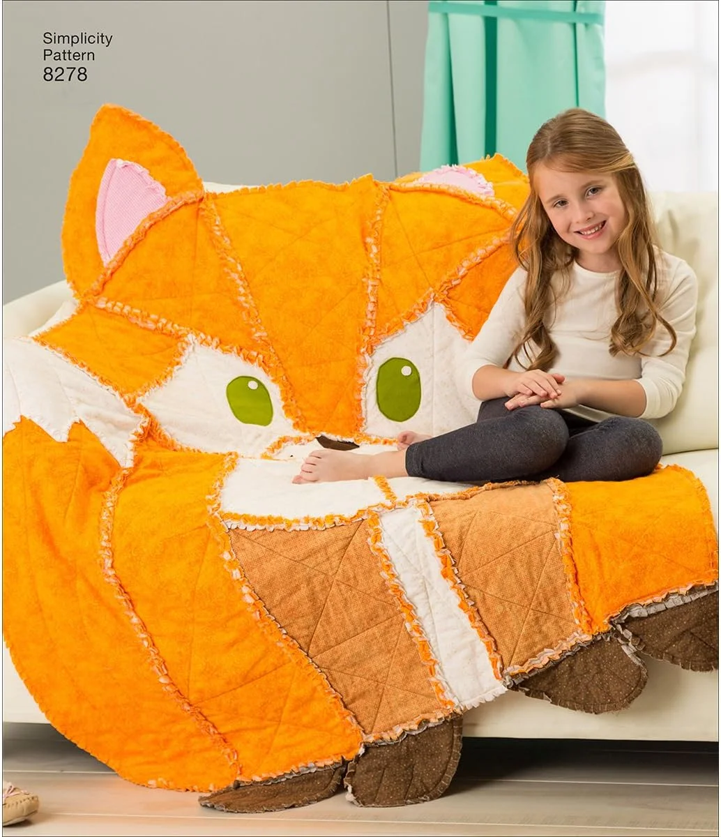 الگوهای خیاطی لحاف تکه دوزی حیوانات کودکان Simplicity 8278، سایز واحد