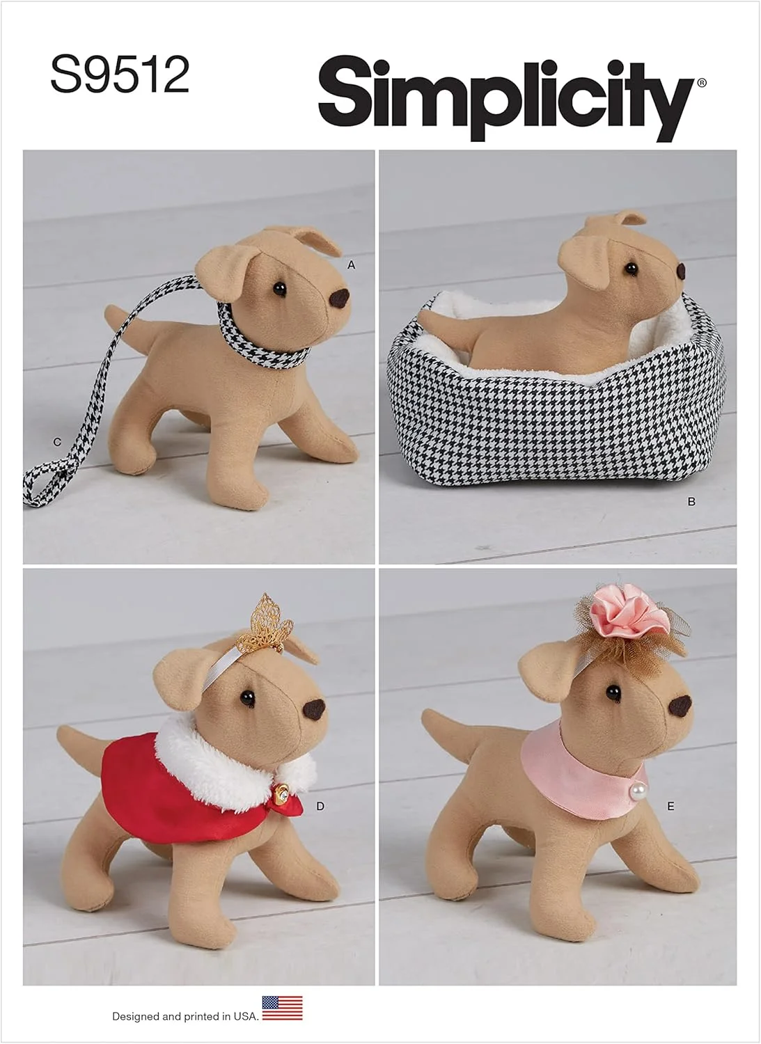 الگوی خیاطی حیوانات پارچه ای سگ و لوازم جانبی Simplicity، کد S9512، ارتفاع 15 سانتی متر، چند رنگ الگوی خیاطی حیوانات پارچه ای سگ و لوازم جانبی Simplicity، کد S9512، ارتفاع 15 سانتی متر، چند رنگ