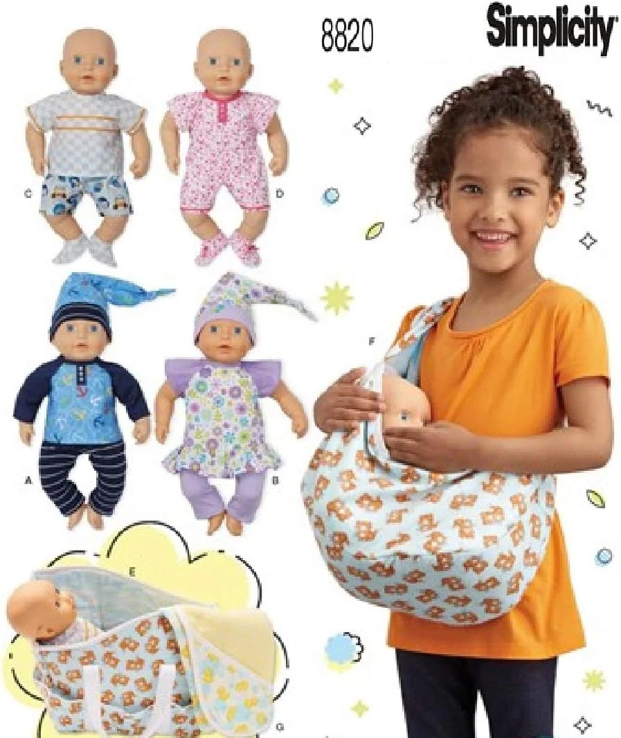 الگوی خیاطی لباس عروسک 15 اینچی Simplicity 8820-OS الگوی خیاطی لباس عروسک 15 اینچی Simplicity 8820-OS