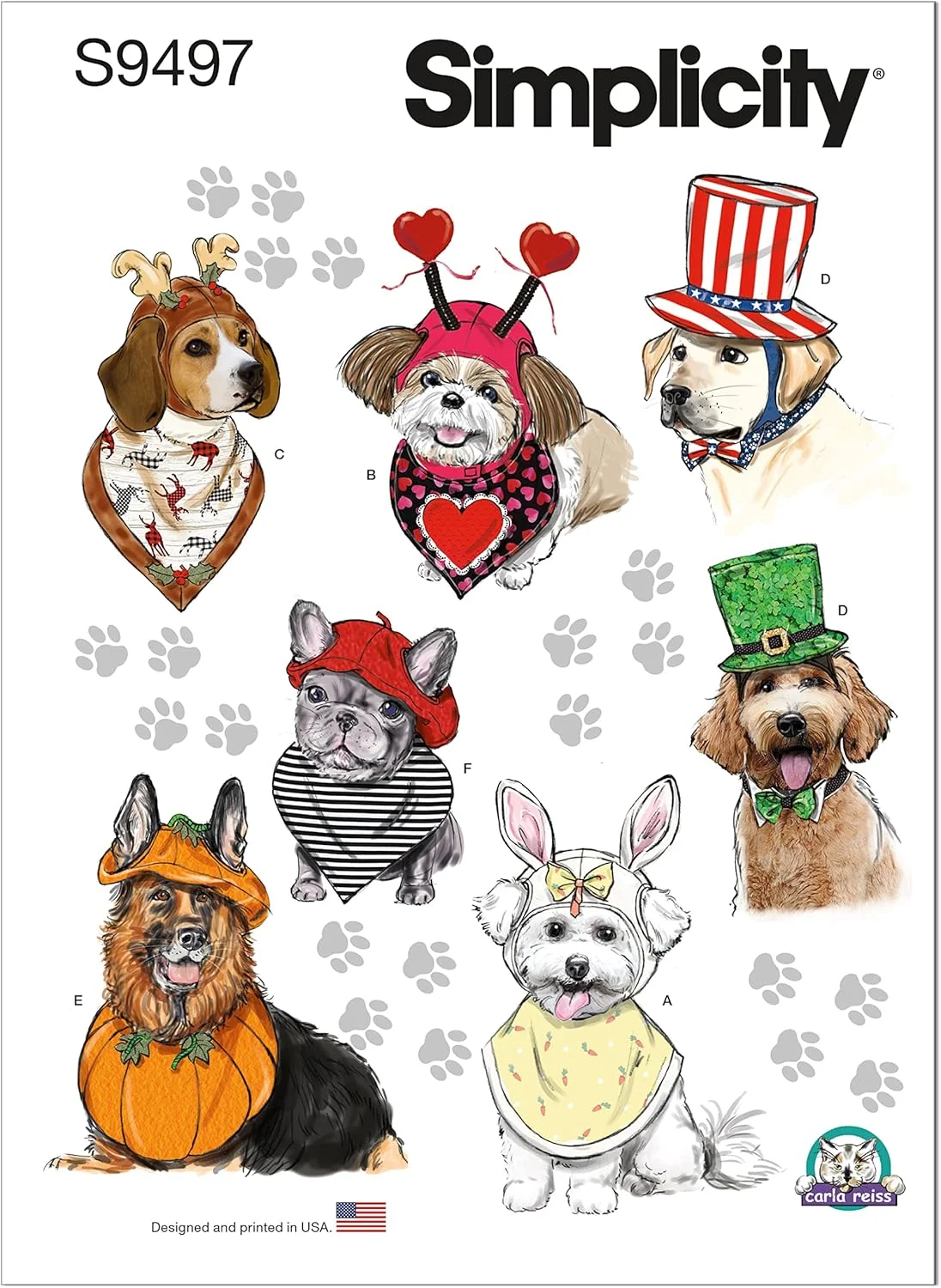 کیت الگوی خیاطی لوازم جانبی حیوانات خانگی Simplicity، کد S9497، سایزهای S-M-L، چند رنگ کیت الگوی خیاطی لوازم جانبی حیوانات خانگی Simplicity، کد S9497، سایزهای S-M-L، چند رنگ