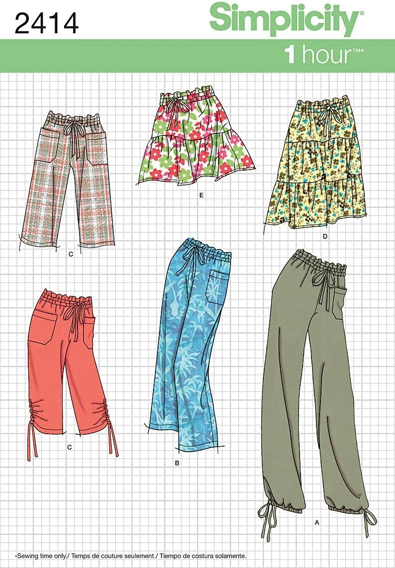 الگوی خیاطی دامن و شلوار زنانه Simplicity K5 8-10-12-14-16 شماره 2414 الگوی خیاطی دامن و شلوار زنانه Simplicity K5 8-10-12-14-16 شماره 2414