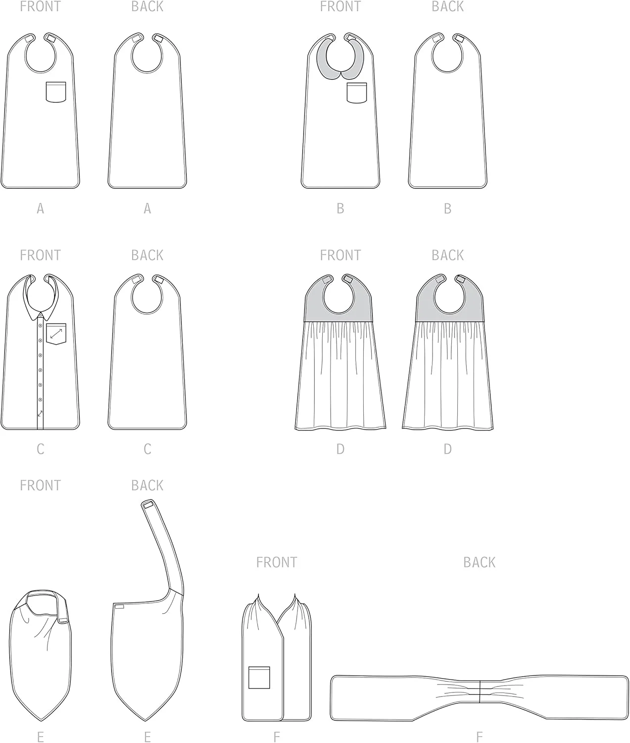 کیت الگوی دوخت پیش بند بزرگسال سادگی، کد S9489، تک سایز، چند رنگ