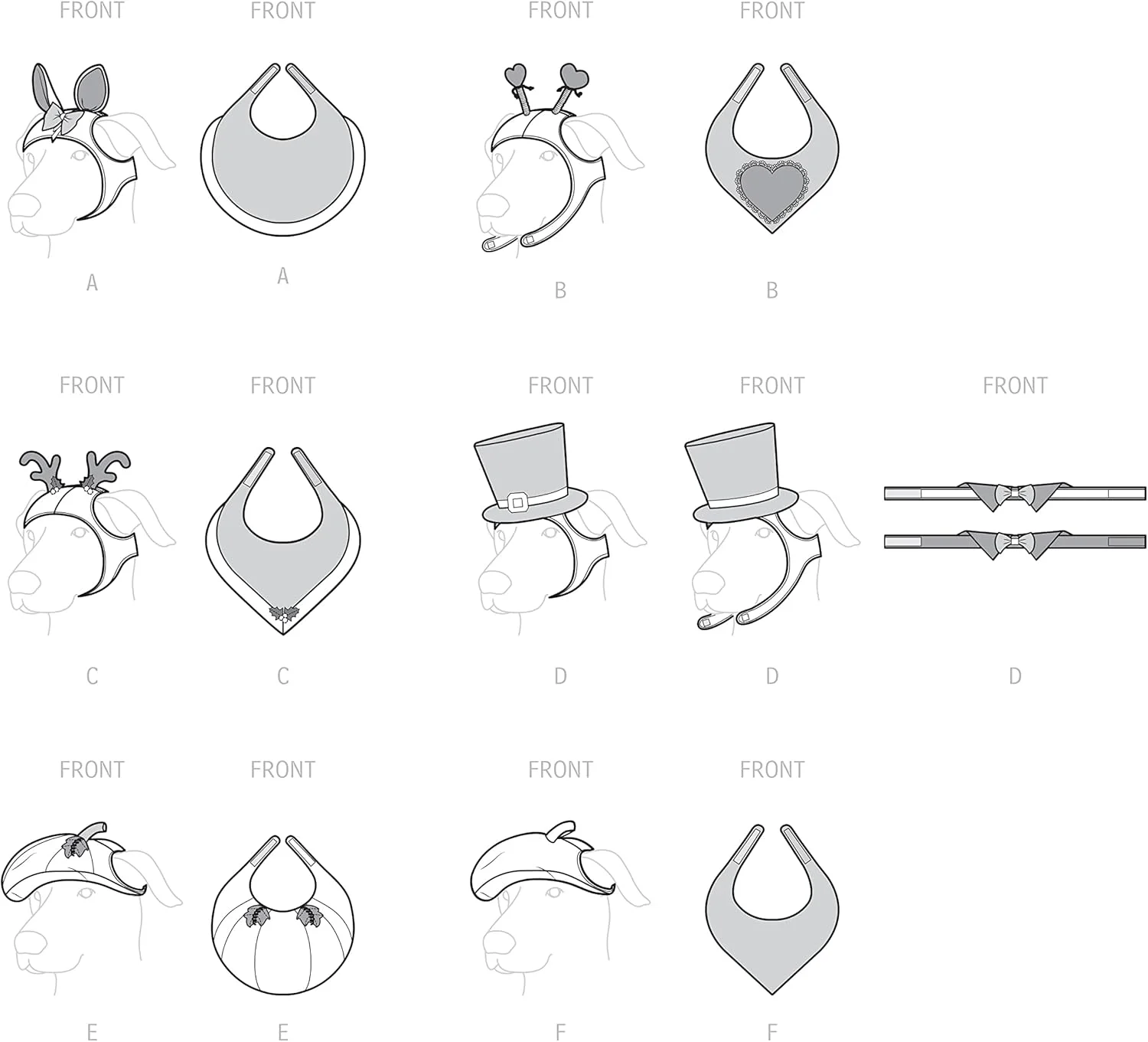کیت الگوی خیاطی لوازم جانبی حیوانات خانگی Simplicity، کد S9497، سایزهای S-M-L، چند رنگ