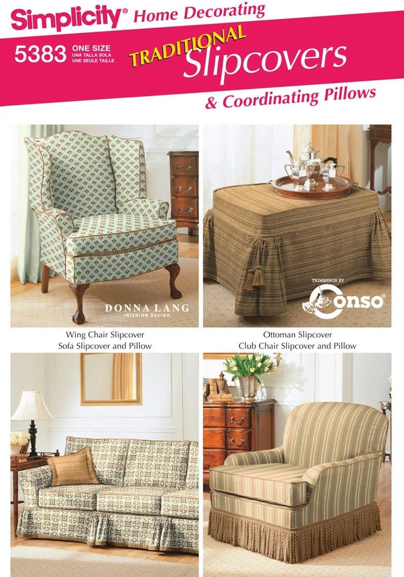 الگوی خیاطی روکش مبل و کوسن های هماهنگ Simplicity Donna Lang مدل 5383