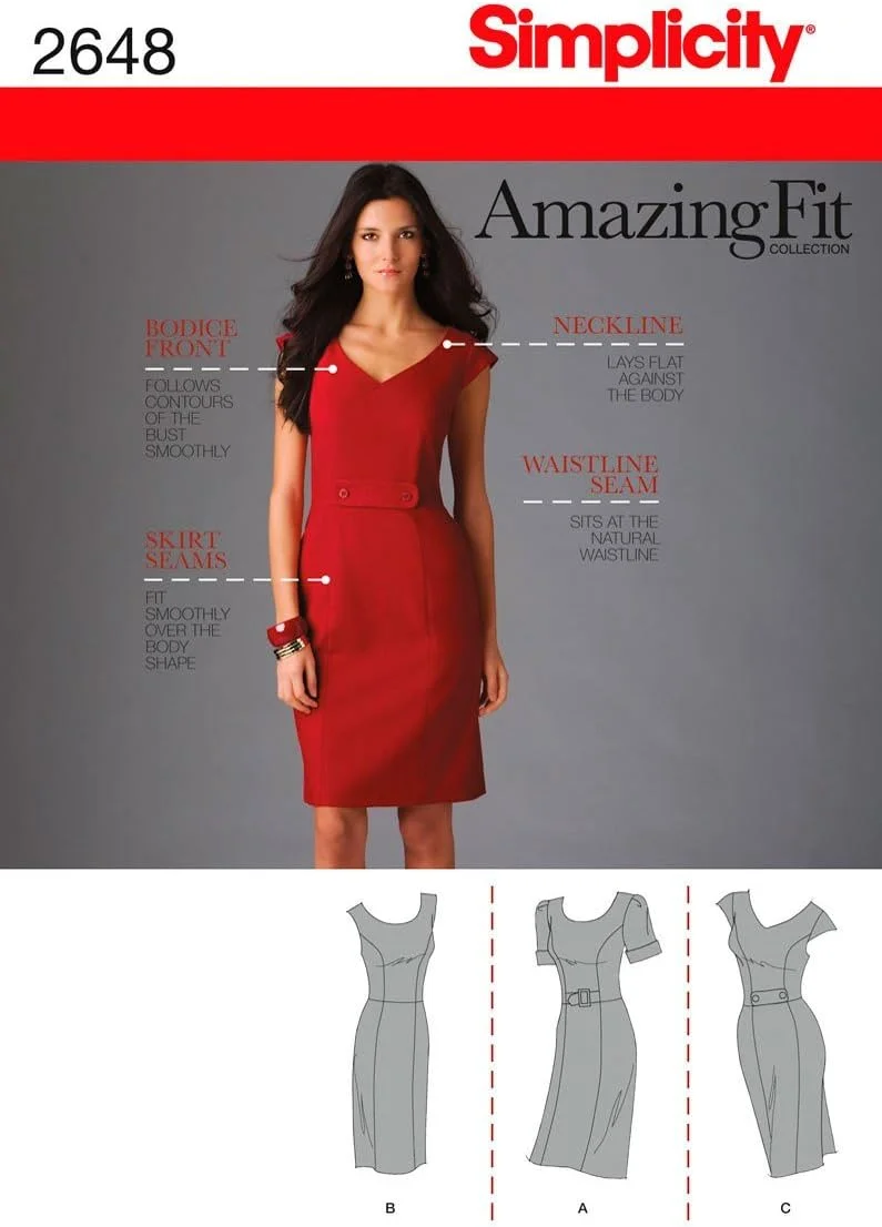 الگوی خیاطی سادگی H5 6-8-10-12-14 مدل 2648 لباس زنانه