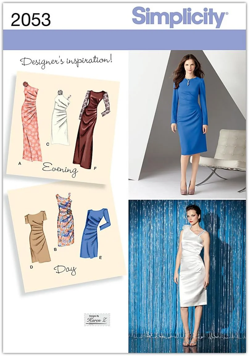 الگوی خیاطی سادگی H5 6-8-10-12-14 مدل 2053 لباس زنانه