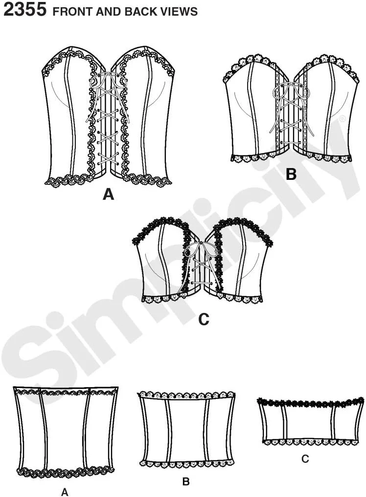 الگوی خیاطی کرست زنانه سیمپلیسیتی HH 6-8-10-12 شماره 2355