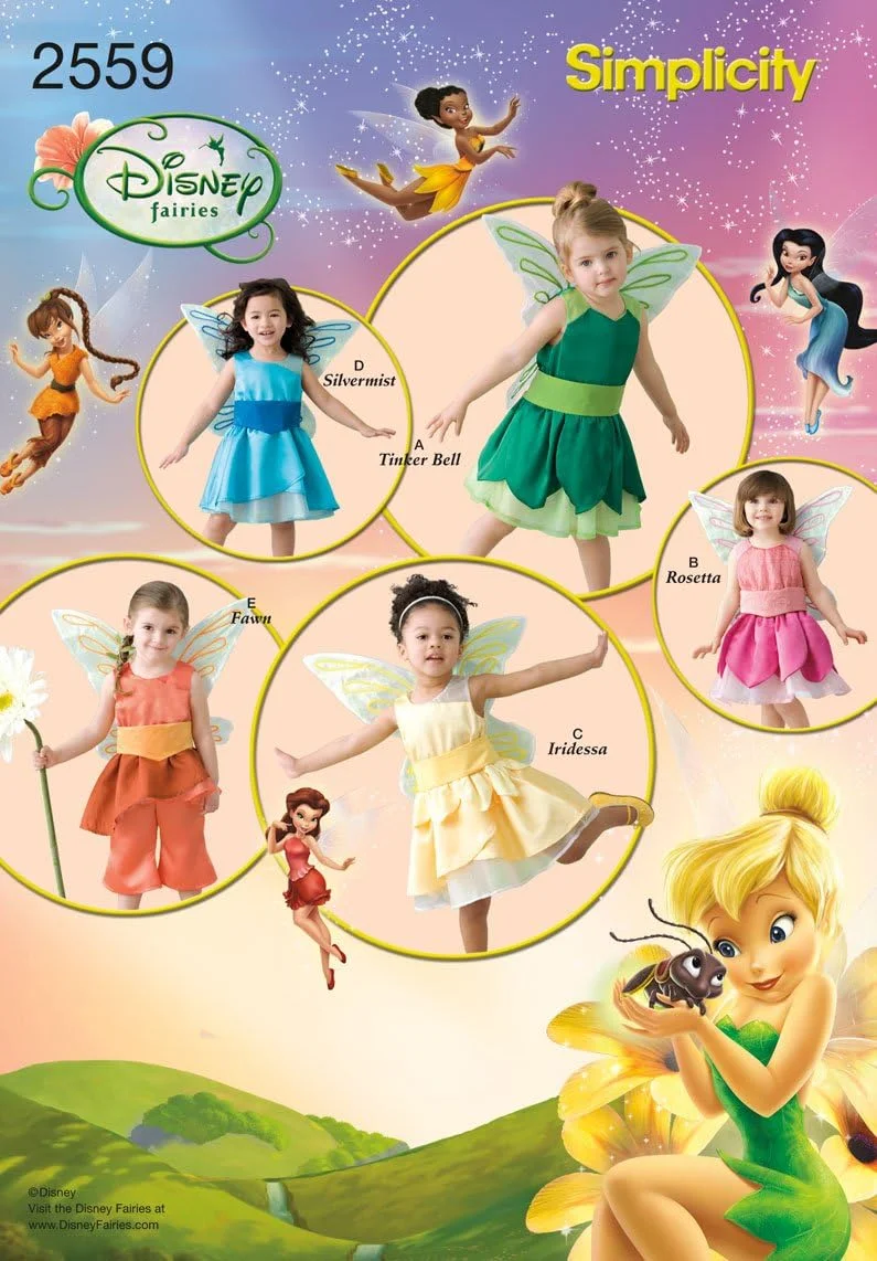 الگوی خیاطی سادگی 2559 برای لباس های فانتزی کودکان سایز 1/2-1-2-3-4