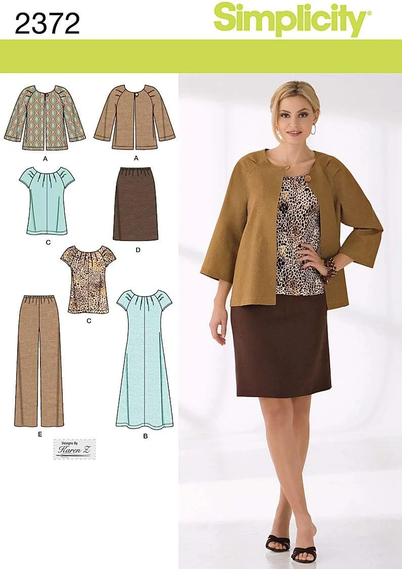 الگوی خیاطی سادگی BB 20W-28W مدل 2372 لباس ورزشی زنانه و سایز بزرگ